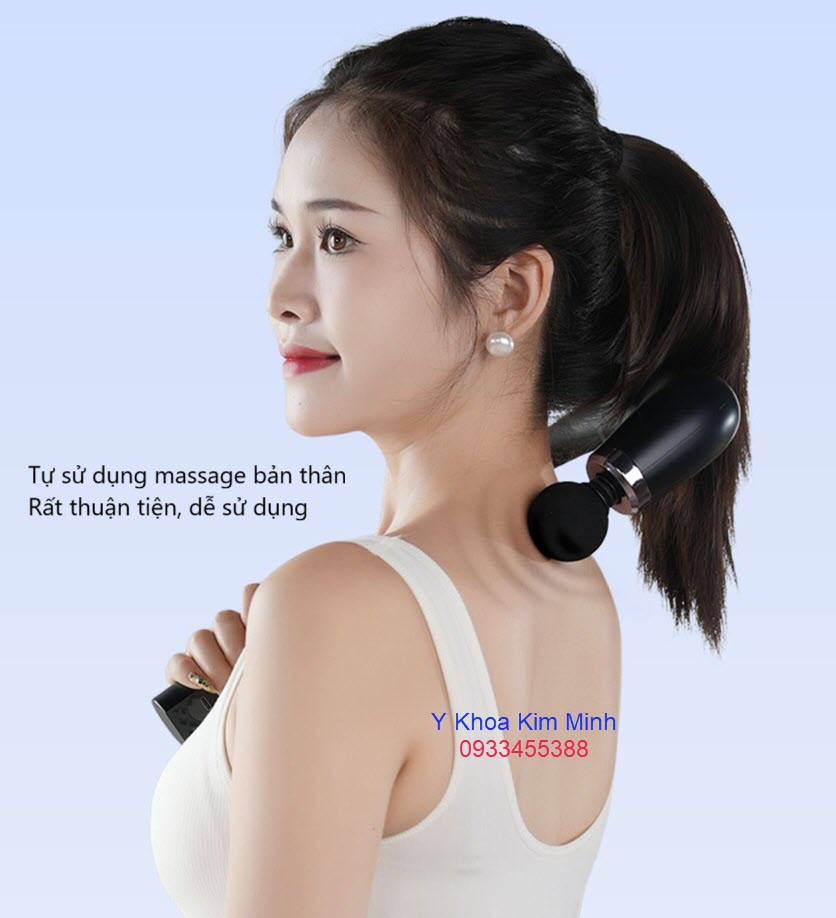 Máy massage gun giúp giảm đau cổ vai gáy và giảm đau nhức toàn thân