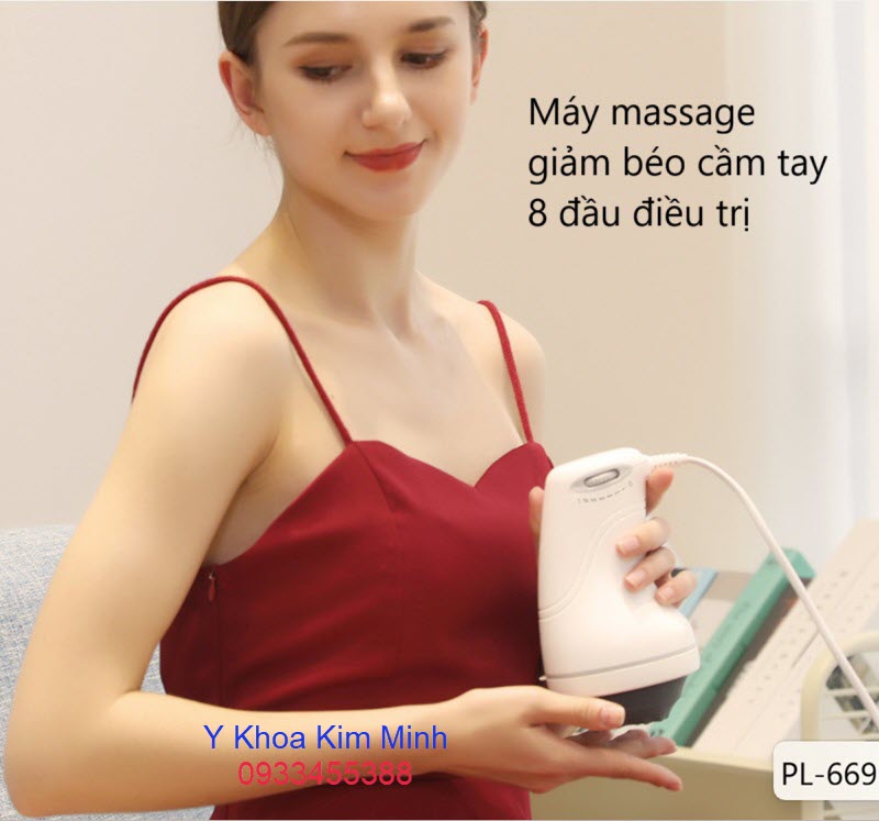 Máy massage giảm béo mini cầm tay 8 đầu điều trị