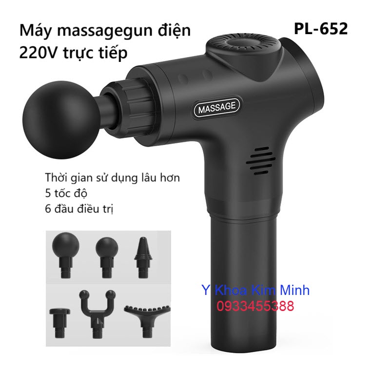 Máy massage gun cắm điện 220V sử dụng trực tiếp PL-652