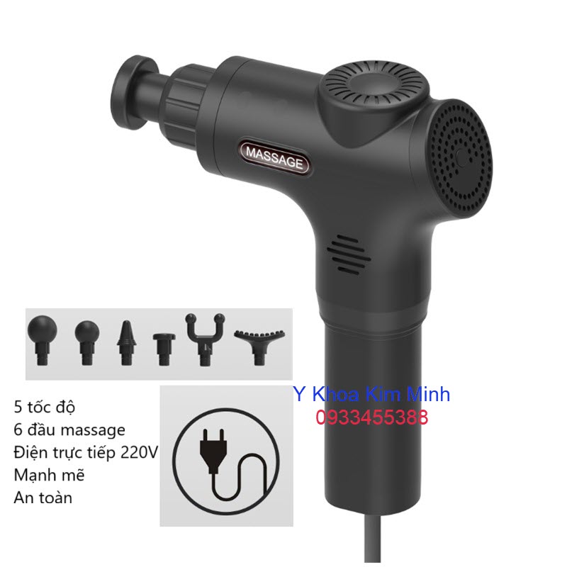 Máy massage gun 220V điện 220V cắm sử dụng trực tiếp bán ở Tp.HCM