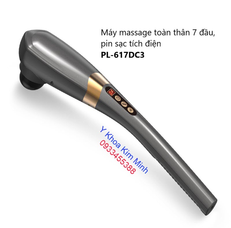 Máy massage toàn thân 7 đầu điều trị, pin sạc tích điện PL-617DC3