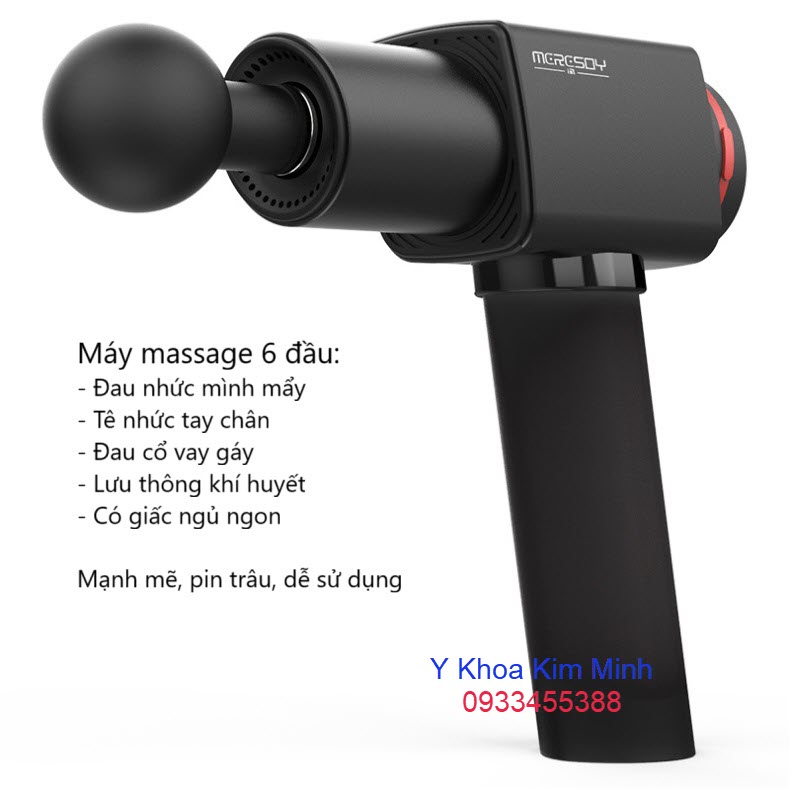 Máy massage rung 6 đầu giảm đau nhức xương khớp, tê bại tay chân