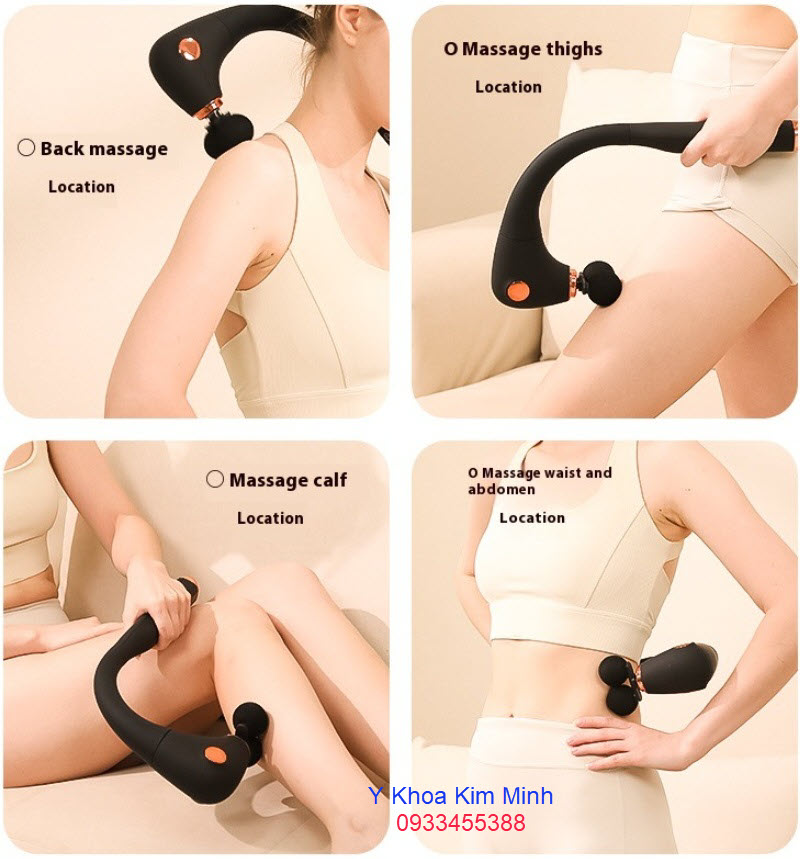 máy massage gun cầm tay đa năng thế hệ 9