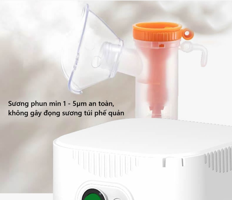 Máy xông khí dung trẻ em KW-310 với hạt phun sương mịn cỡ 1-5µm an toàn cho phế nang phổi và túi phế quản