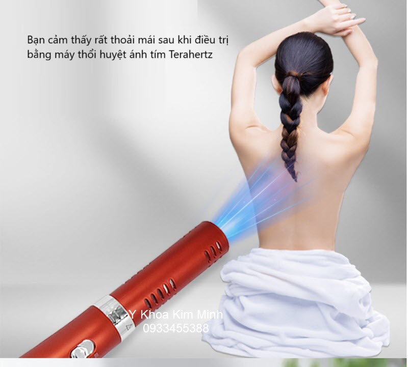 Máy thổi huyệt ánh sáng màu tím xanh dương Terahertz