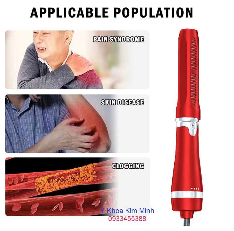 Máy thổi huyệt Terahertz ánh sáng tím chữa bệnh đau nhức xương khớp