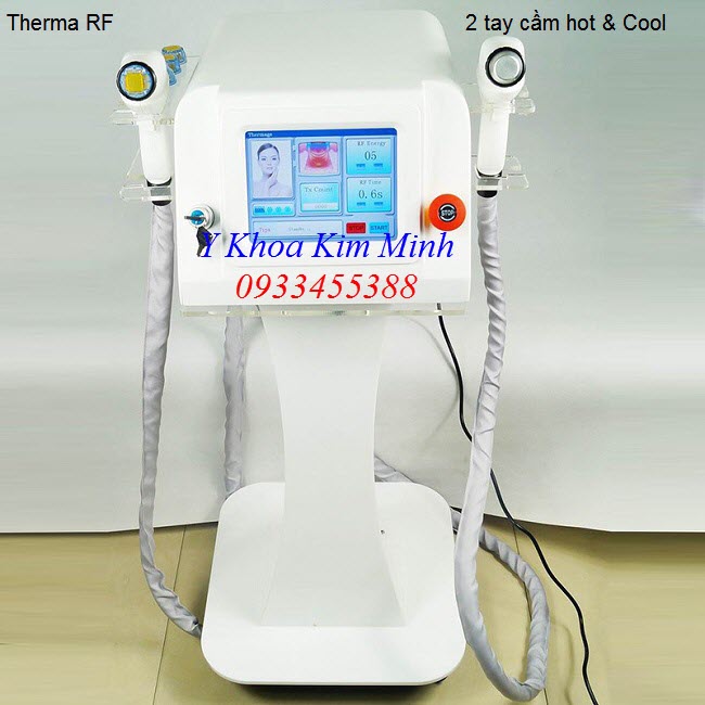 Máy nâng cơ trẻ hóa da công nghệ Therma RF kết hợp - Y Khoa Kim Minh May nang co tre hoa da cong nghe RF Therma 2 tay cam nong lanh - Y khoa Kim Minh