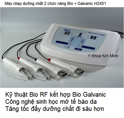 Máy chạy dưỡng chất 2 tay cầm cao cấp Bio RF Galvanic - Y khoa Kim Minh