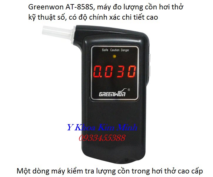 Máy đo nồng độ cồn trong hơi thở cao cấp 5 chức năng AT-858S - Y Khoa Kim Minh