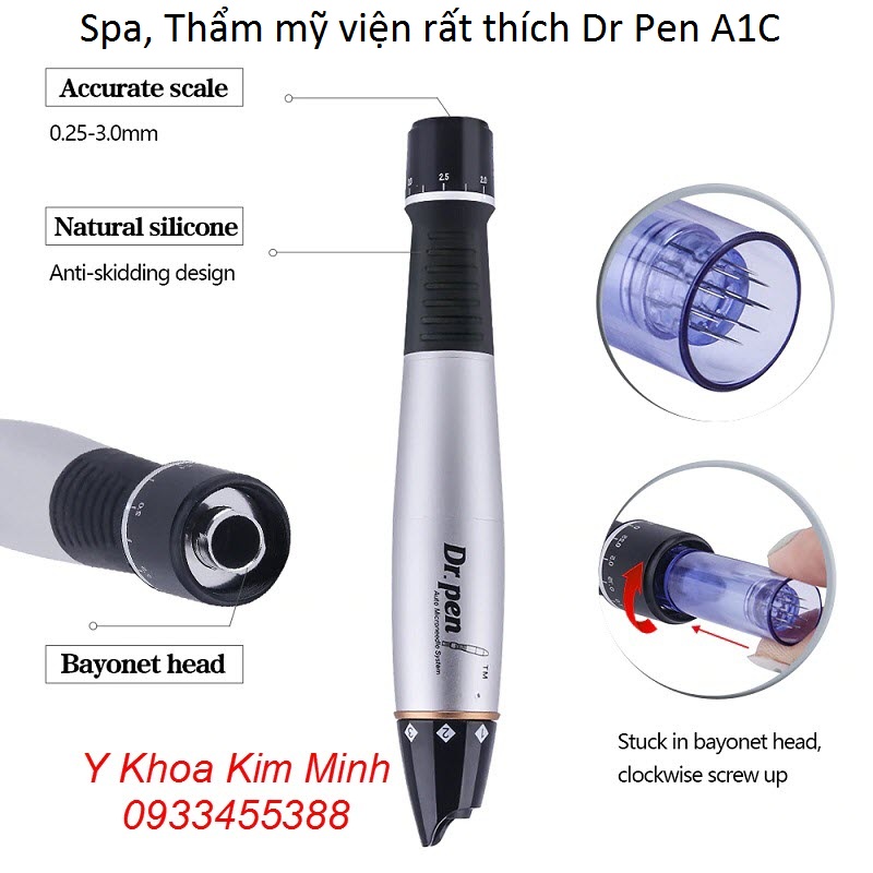 Máy Dr pen xám A1c bán giá sỉ tại Y Khoa Kim Minh