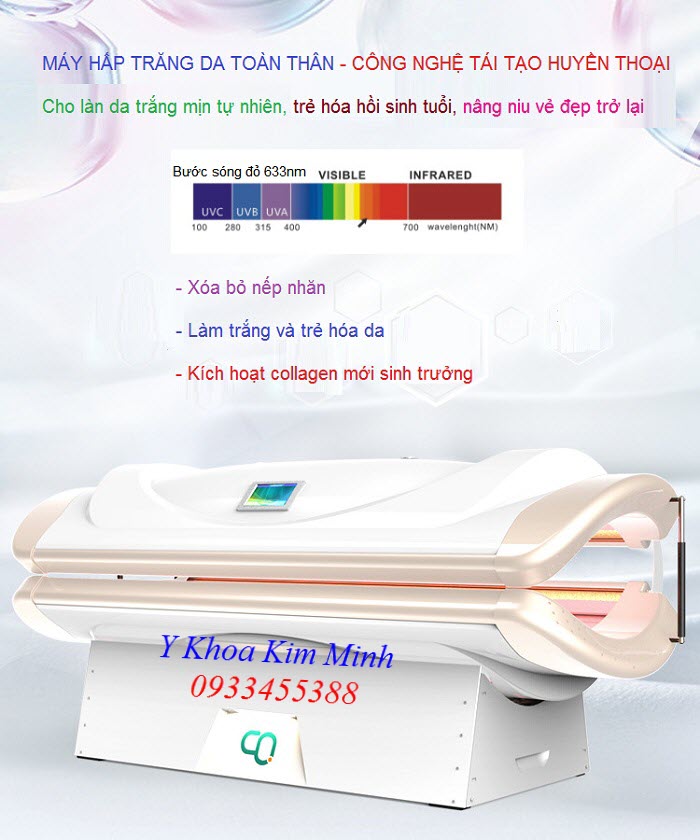 Máy hấp trắng da toàn thân KTC-01 - Y Khoa Kim Minh Máy hấp trắng da body HTC-01 bán tại Tp Hồ Chí Minh - Y Khoa Kim Minh 0933455388