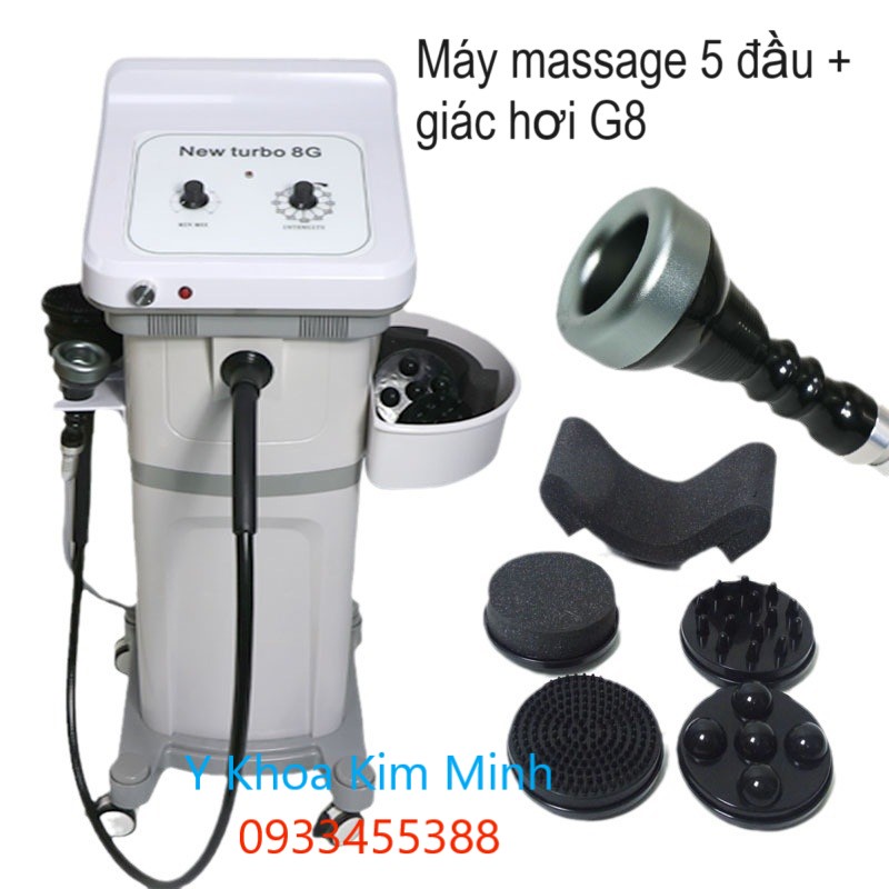 Máy massage 5  đầu giác hơi G8