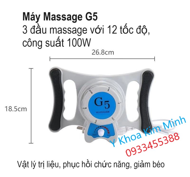Máy massagetrij liệu giảm béo 3 đầu G5