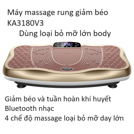 Máy massage rung giảm béo toàn thân sử dụng cá nhân tại gia đình KA3180V3