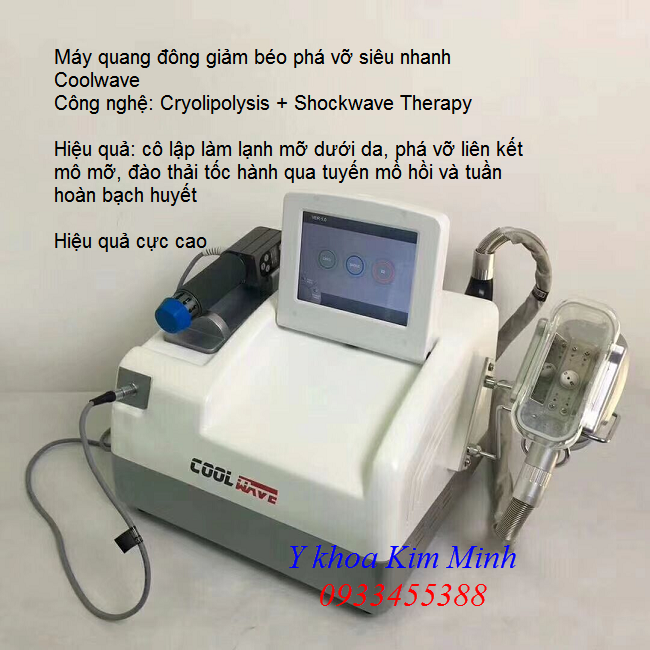 Cryolipolysis Shockwave Therapy - Y Khoa Kim Minh May quang dong pha mo giam beo sieu nhanh Cryolipolysis Shockwave Therapy Coolwave - Y khoa Kim Minh