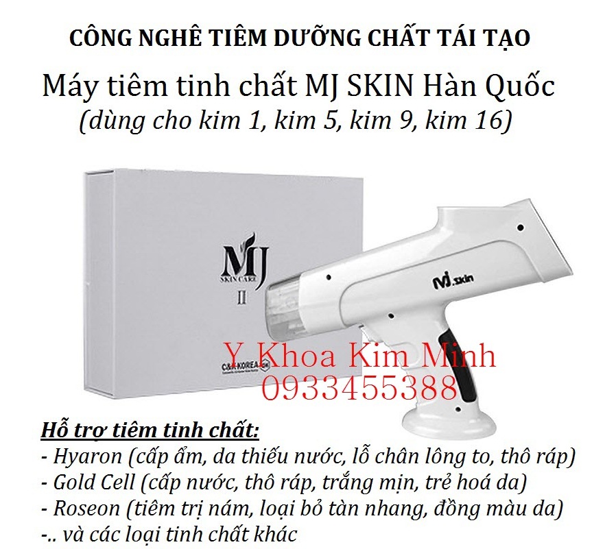 Máy tiêm dưỡng chất chăm sóc da măt MJ Skin Hàn Quốc dùng kim 1, 5 9 đầu