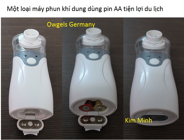 Máy xông khí dung dùng cho trẻ em và người lớn sử dụng pin AA đi du lịch - Y khoa Kim Minh