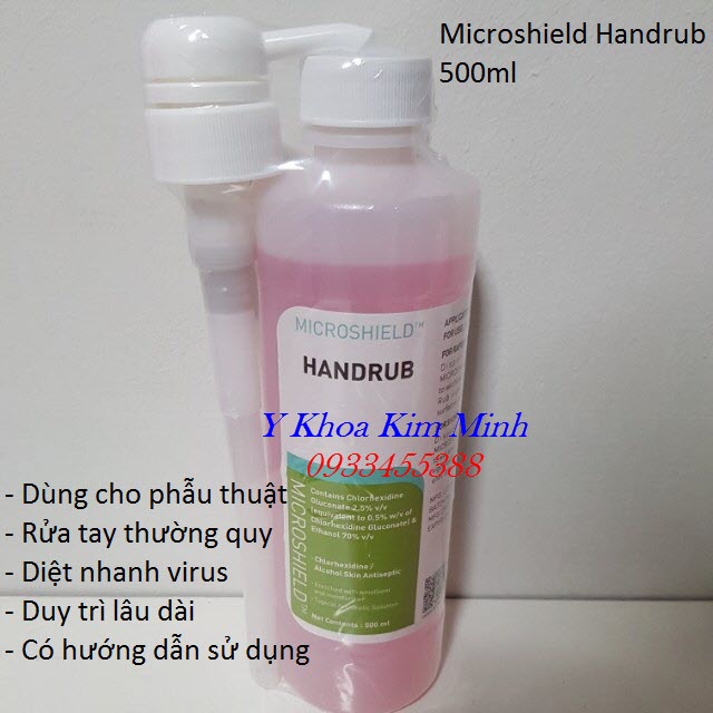 Hình ảnh thực tế dung dịch rửa tay sát khuẩn nhanh dùng trong phẫu thuật Microshield Handrub 500ml - Y khoa Kim Minh