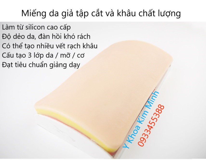 Miếng da giả tập cắt và khâu vết thương dùng cho sinh viên và bác sĩ y khoa