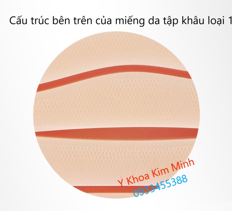 Miếng da tập khâu chỉ y tế 14 vết thương có lớp lưới nằm trên miếng da