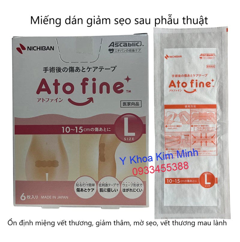 Băng dáo sẹo Atofine ngừa thâm, giảm sẹo, ngăn phì đại tuyến sẹo, làm nhỏ vết sẹo