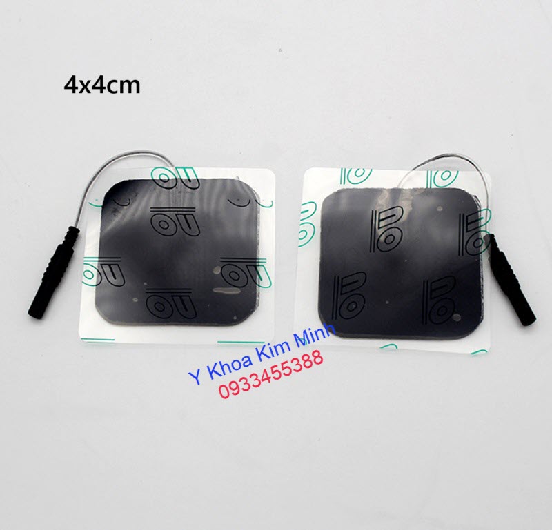 Miếng dán xung điện nhỏ 4x4cm dây có lỗ cắm
