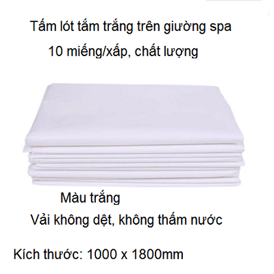 Miếng lót vải giường massage dùng 1 lần 1000 x 1800mm bán tại Y khoa Kim Minh