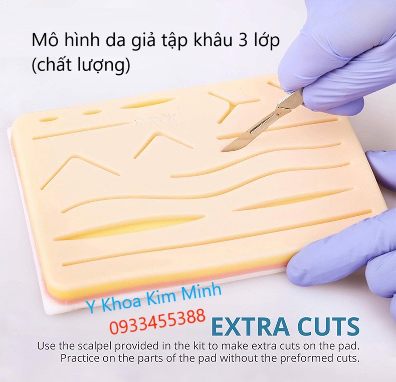 Mô hình da giả tập khâu 3 lớp chất lượng