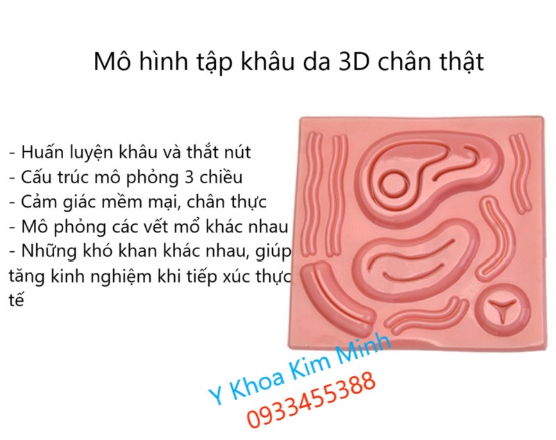 Mô hình thực tập, thực hành khâu da 3D dùng cho sinh viên