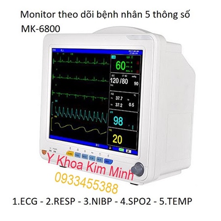 Monitor theo dõi bệnh nhân 5 thông số, monitor 5 thông số MK-6800
