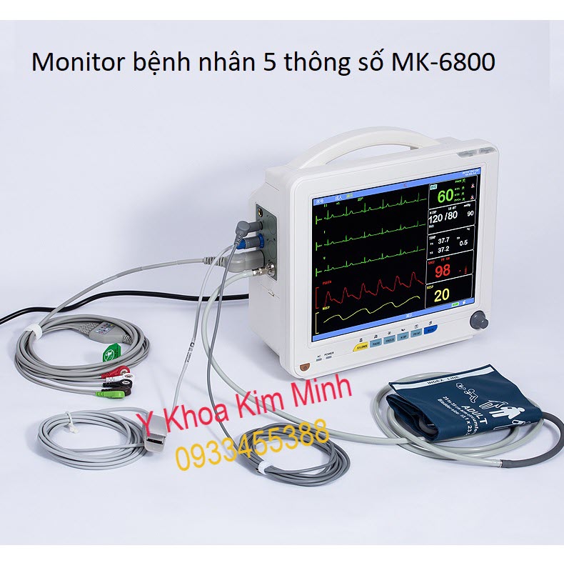 Monitor bệnh nhân 5 thông số MK-6800 bán giá sỉ ở Y Khoa Kim Minh