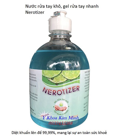 Nước rửa tay khô Nerotizer Mekophar dùng sát khuẩn tiệt trùng nhanh 99,99% - Y Khoa Kim Minh
