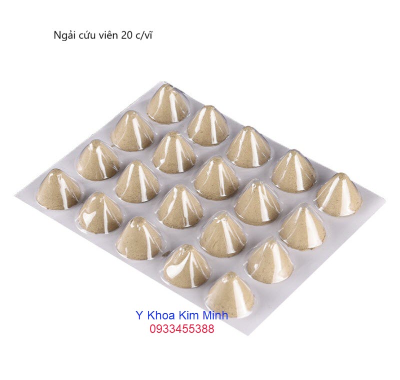 Ngải cứu viên điều trị huyệt đạo