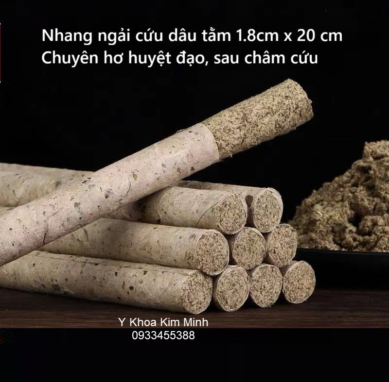 Nhang ngải cứu điều trị hơ huyệt đạo và sau châm cứu bấm huyệt
