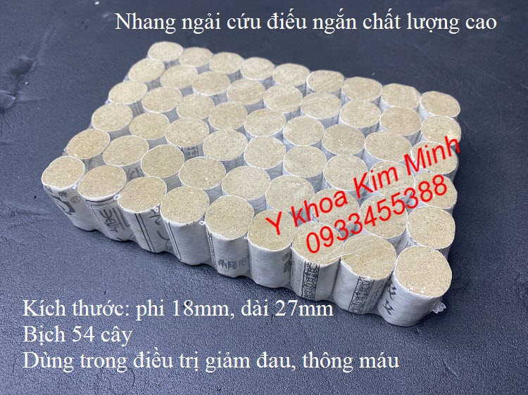 Nhang ngải cứu điếu ngắn 18x27mm bán giá sỉ tại Tp.HCM - Y khoa Kim Minh