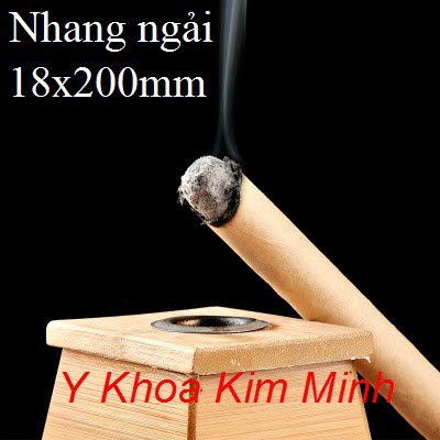 Nhang ngải cứu điếu dài 18x200mm, hộp 10 cây - Y Khoa Kim Minh