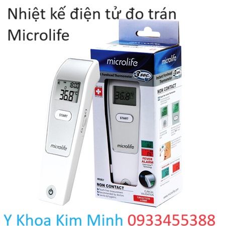 Nhiệt kế điện tử đo trán nhãn hiệu Microlife Thụy Sỹ bán ở Y Khoa Kim Minh