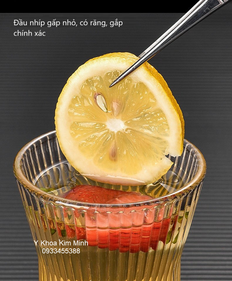 Nhíp gấp y tế đầu nhỏ có răng inox 304