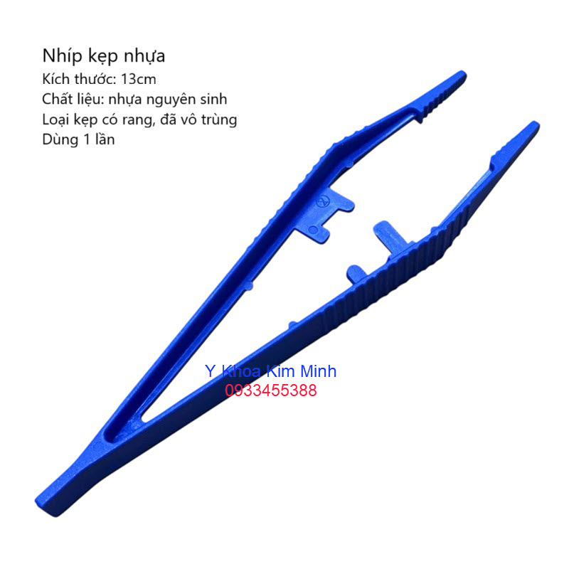 Nhíp nhựa y tế 13cm dùng vệ sinh vế thương đã vô trùng, sử dụng 1 lần