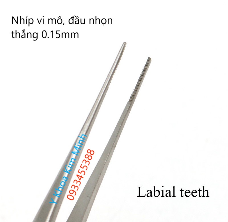 Nhíp vi mô đầu nhọn thẳng 0.15mm dài 11cm