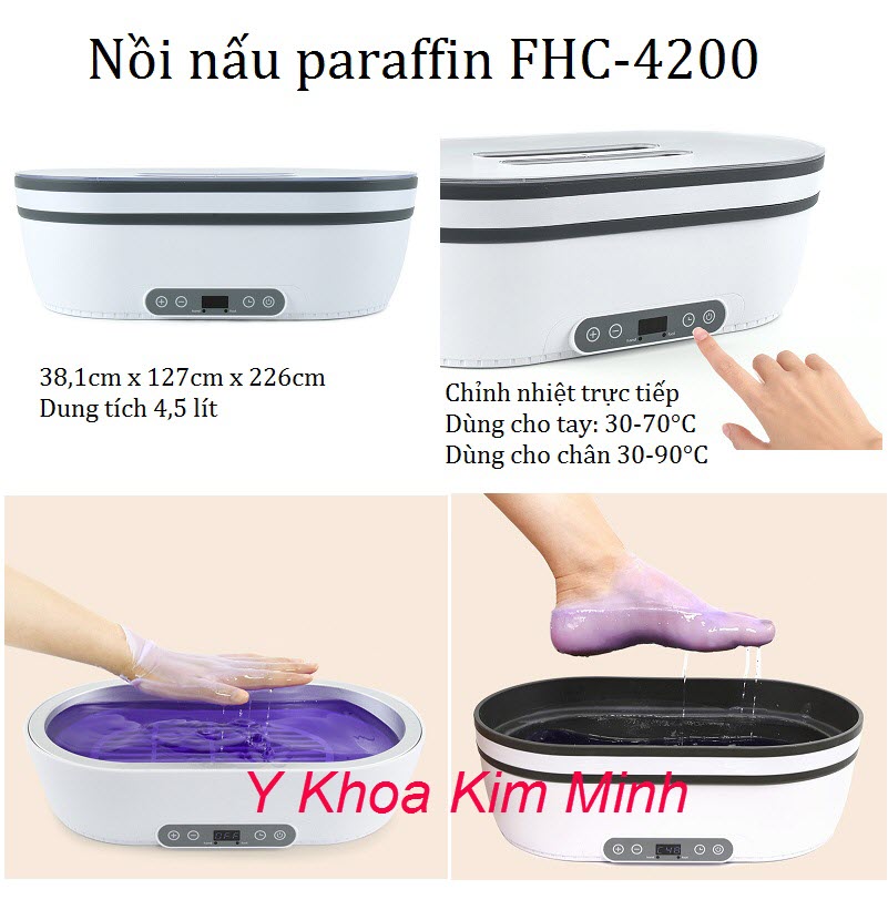 Nồi nấu sáp paraffin dùng cho mặt và body FHC-4200 bán tại Y Khoa Kim Minh