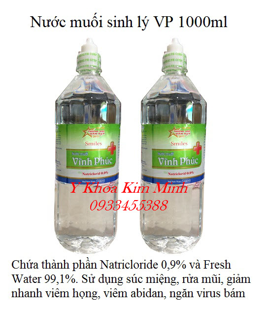Nước muối sinh lý Natricloride 0,9% dùng rửa mũi, súc miệng ngăn chặn virus viêm phổi cám corona bám vào - Y Khoa Kim Minh