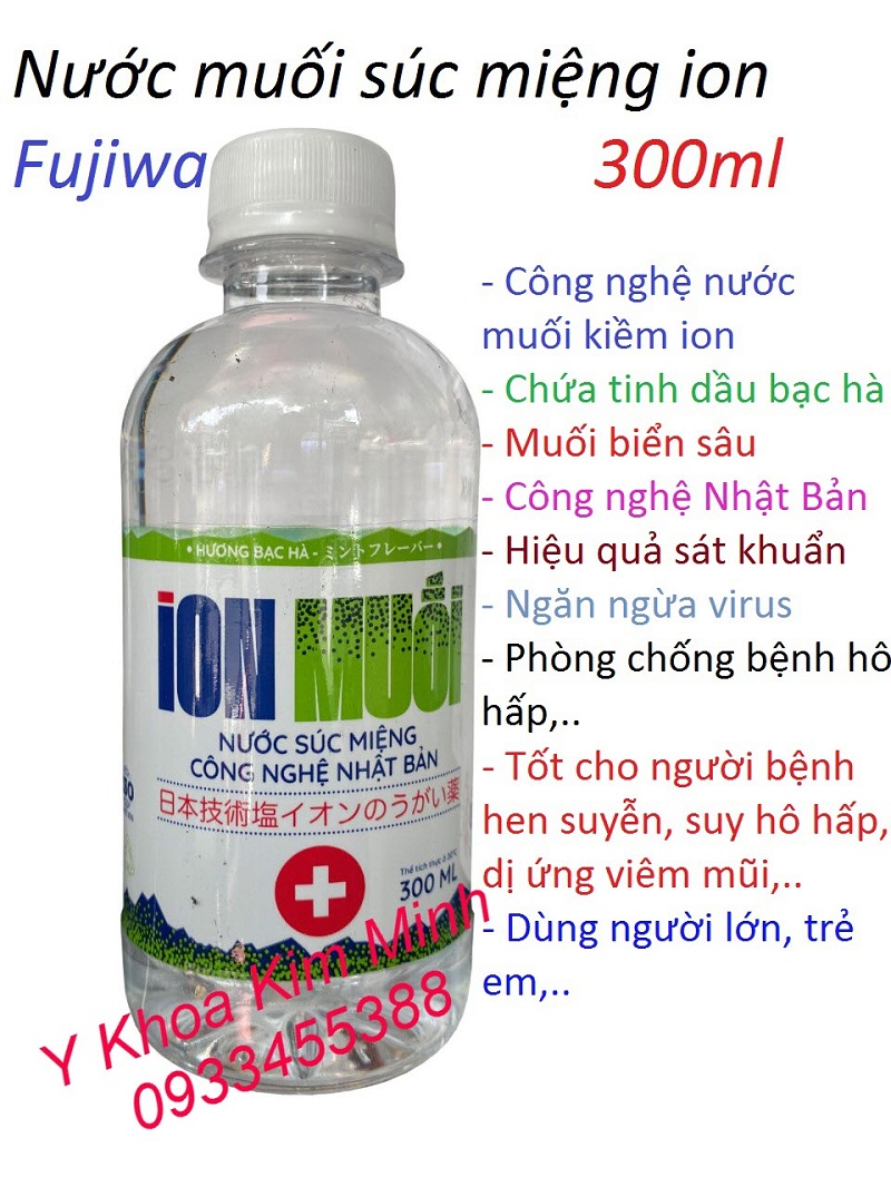 Nước súc miệng i-on muối Fujiwa hương bạc hà bán tại Tp.HCM