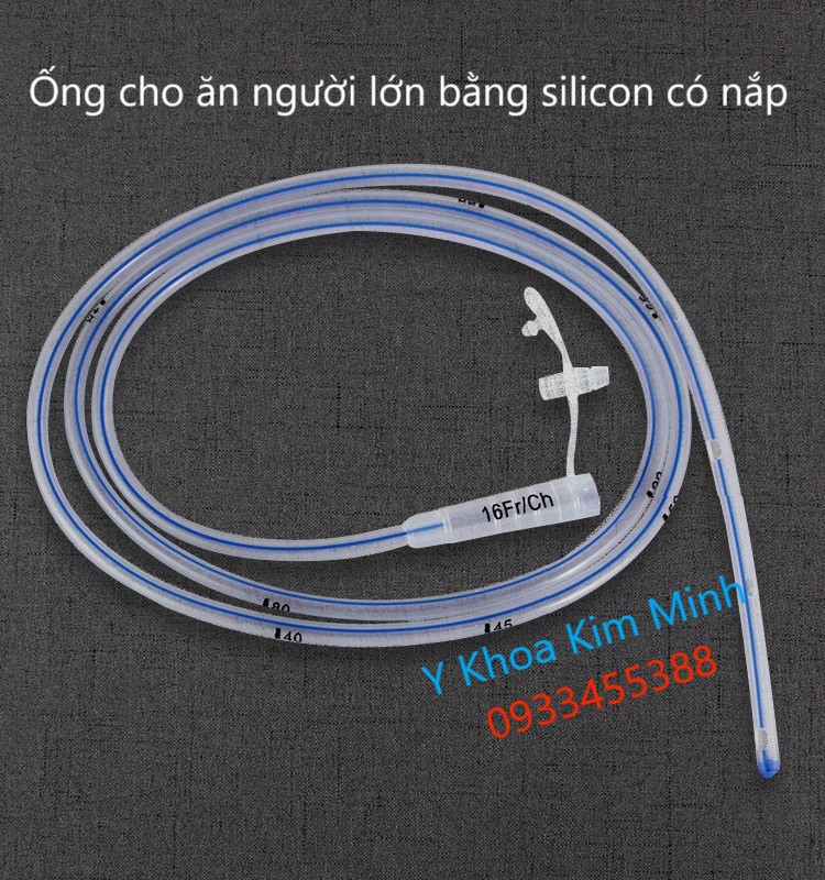 Ống cho ăn người lớn bằng silicon có nắp