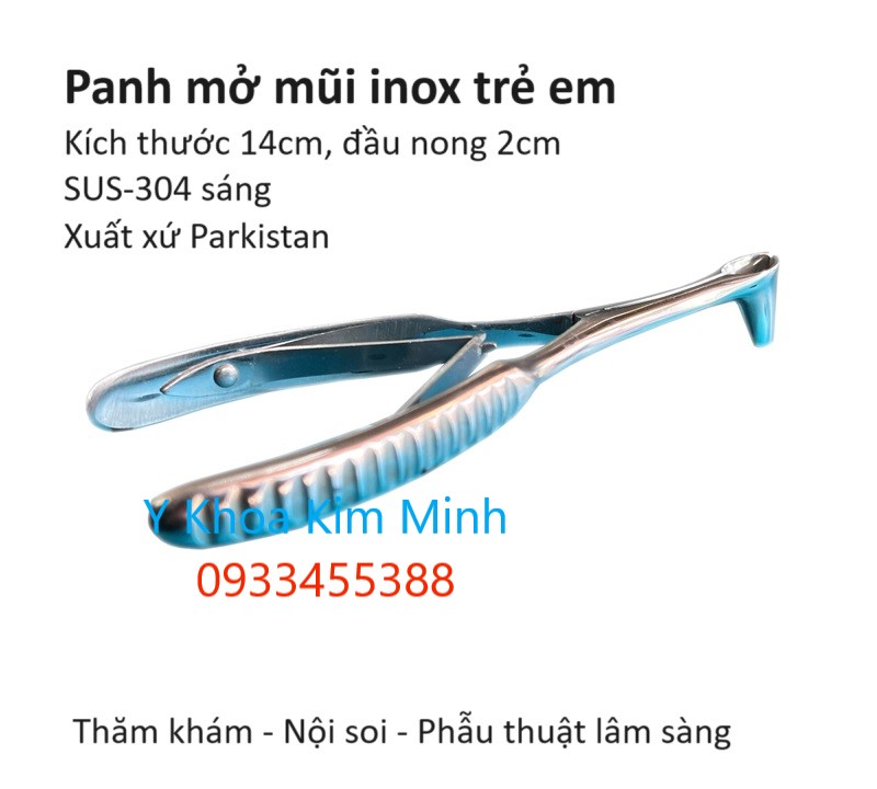 Panh mũi trẻ em bằng inox dài 14cm xuất xứ Parkistan bán ở Y Khoa Kim Minh