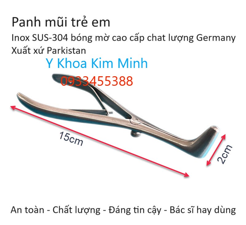 Panh mũi trẻ em inox 15cm Parkistan bán ở Y Khoa Kim Minh sản phẩm chất lượng đáng tin cậy an toàn