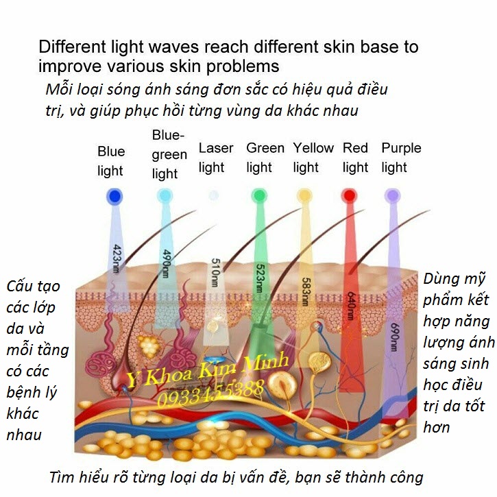 Vòm ánh sáng sinh học Bio Led Dome có tác dụng điều trị chăm sóc da nám và làm trắng da rất rõ ràng - Y Khoa Kim Minh