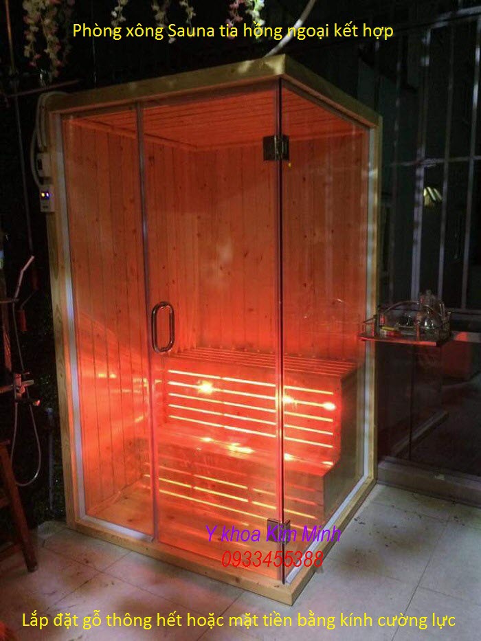 Phòng Sauna tia hồng ngoại kết hợp chữa bệnh, lắp đặt tại Y Khoa Kim Minh