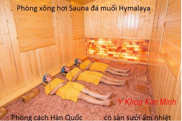 Phòng xông hơi Sauna đá muối Himalaya phong cách kiểu Hàn Quốc, lắp đặt tại Tp Hồ Chí Minh - Y Khoa Kim Minh