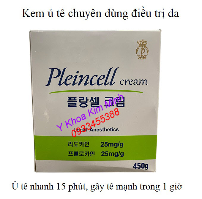 Hộp kem ủ tê Pleincell Hàn Quốc trọng lượng 450gram bán tại Y Khoa Kim Minh